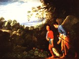 Tobias and the Angel by Elsheimer (1578-1610), National Gallery, London